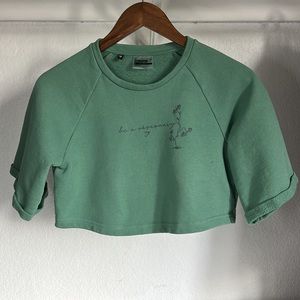 Mint green gymshark cropped tee